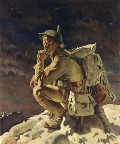 Sir William Orpen The Thinker on the Butte de Warlencourt China oil painting art
